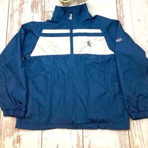 Garb Pullover Jacket LightWeight Colorblock Blue & White Sz M(7-8)